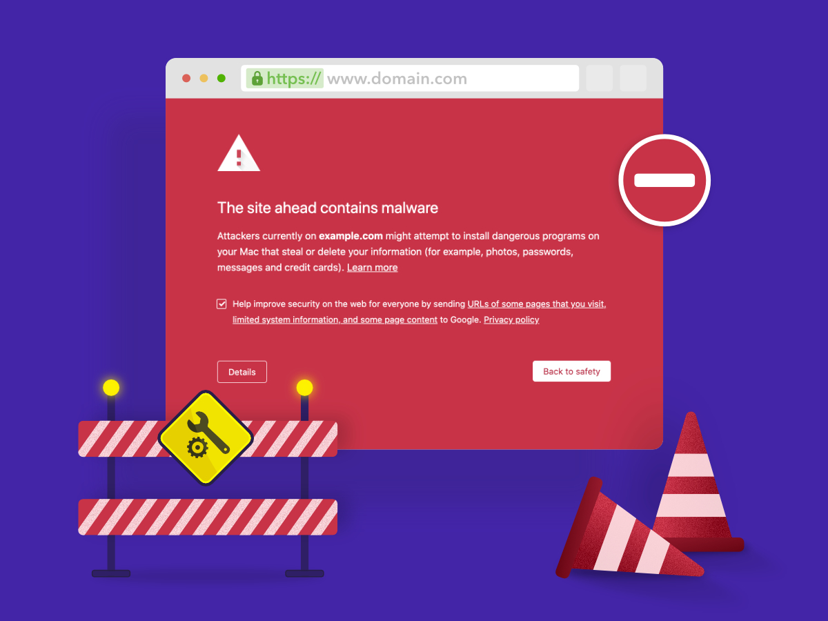 Website blacklisted on google